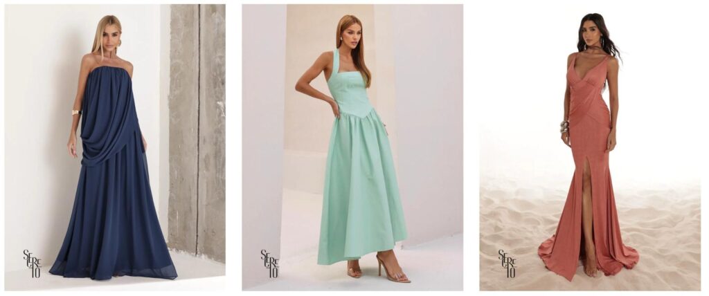 Sugestões de cor de vestido para mãe do noivo da Secreto Closet.